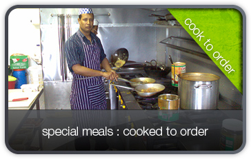 Meals cooked to order